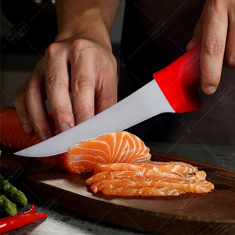Stainless Steel Skinning Carving Knife Kitchen Boning Knife Meat Butcher Cleaver Utility Slicing Fish Vegetable Fruit Knives