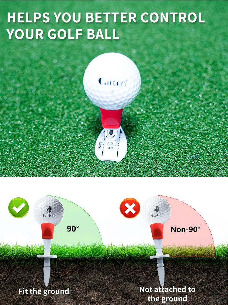 Caiton Cdjustable Golf Tee, Easy Tee, Excellent Durability And Multi-Function, Adjustable Height in 35-55mm/2.17inMulticolor Opt