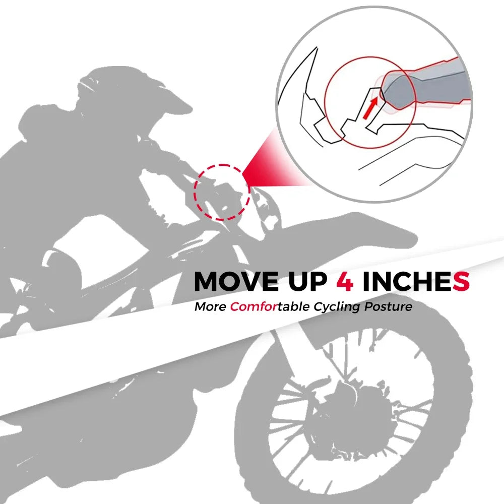 For Surron X Direct Light Bee X Mount Double Shoulde Stem Riser Scooter Dirt Bike Off-Road For Segway CNC Motorcycle Accessories