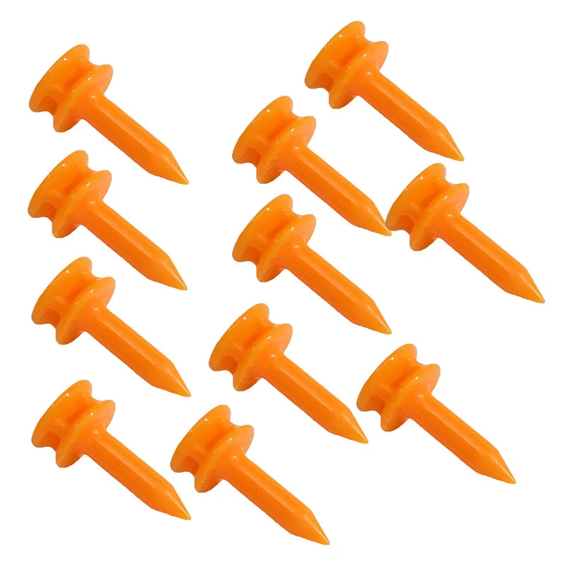 50 Pcs/Pack Professional Golf Tees 25mm-51mm Castle Orange Golfer Accessory Plastic golf tees perfect for Teeing the ball