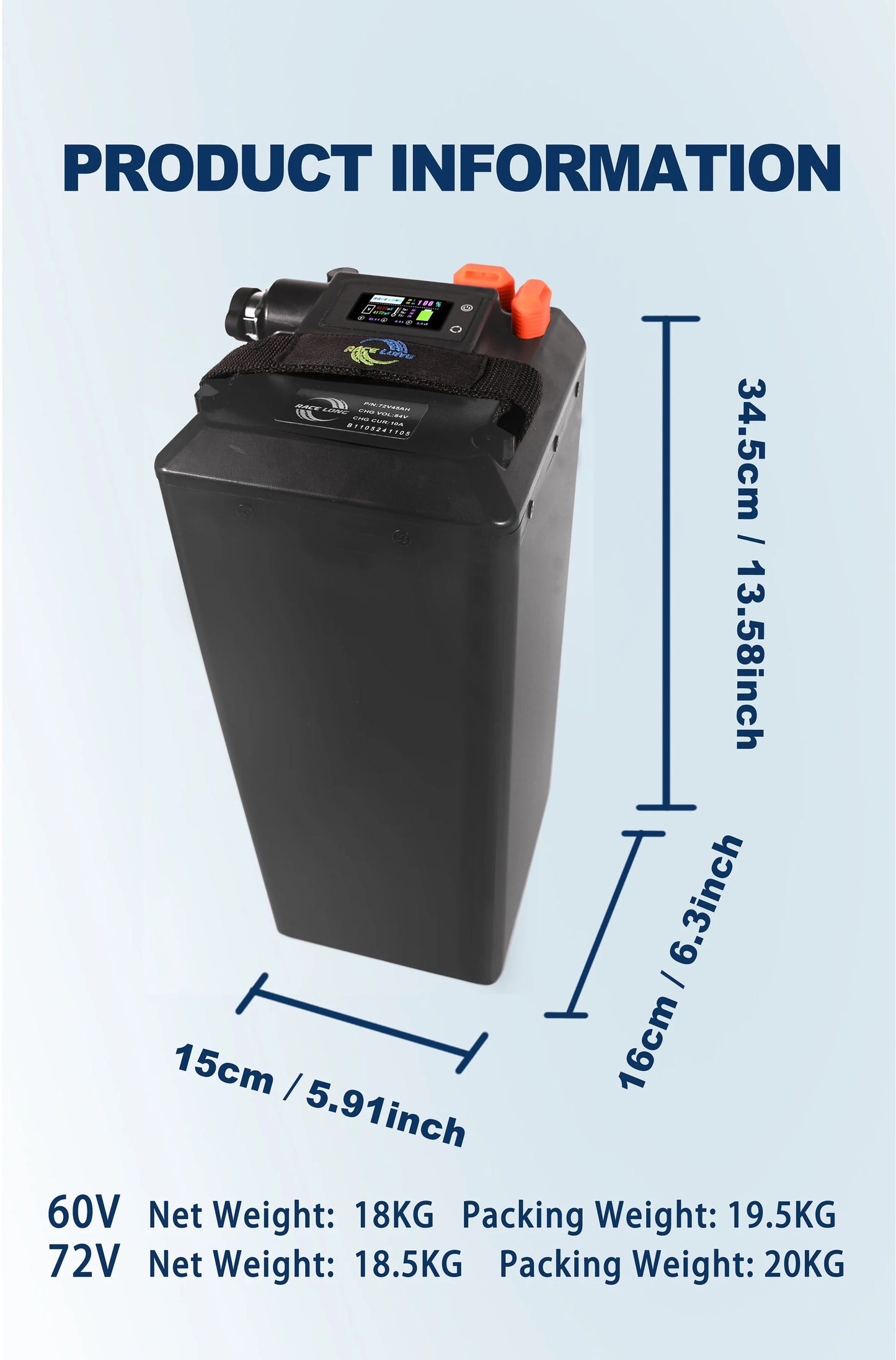 For Light Bee X 60V 72V Rebulit Battery Large Capacity Direct Replacement Motorcycles Off-road Dirtbike