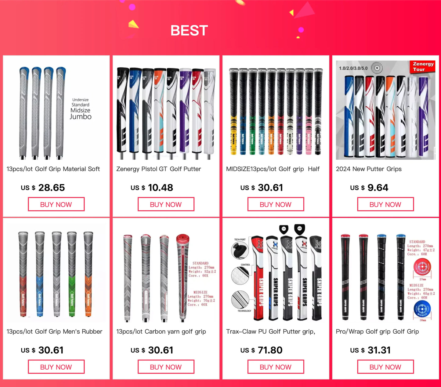 2024 New Putter Grips 1.0/2.0/3.0/5.0 Golf Grip Super Tour Golf Putter Zenergy Good Quality