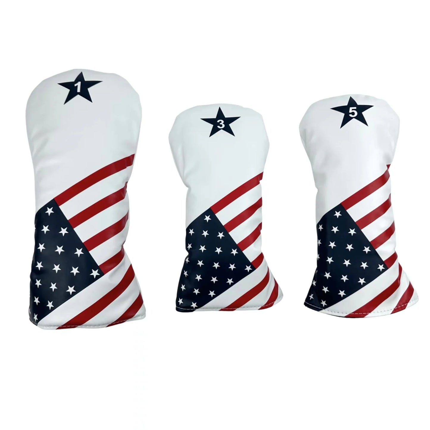 Golf star pattern Head cover Driver Head Covers Fairway Wood Head Covers Hybrid Head Covers Pu Leather