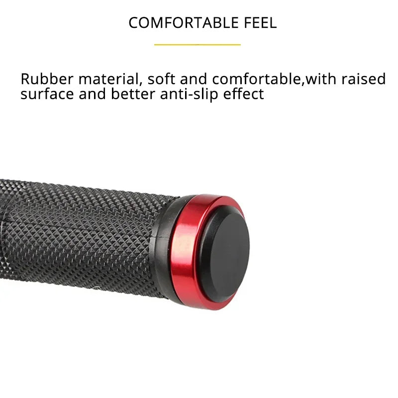 Bicycle Handle Bar Grips Road Mountain Bike Rubber Handlebar Grips MTB Alloy Bilateral Lock Non-slip Grips Cycling Accessories