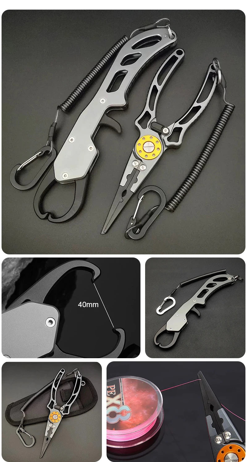 Shawto Titanium Coating Stainless Steel Fishing Scissor Plier Cut PE Braid Line Cutter Plies Carp Fishing Accessories Tools