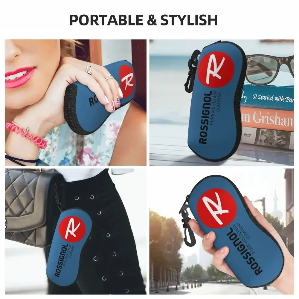 Rossignol Pure Mountain Products Shell Glasses Case Protective Sunglasses Box Women Men Soft Eyeglasses Bag Pouch