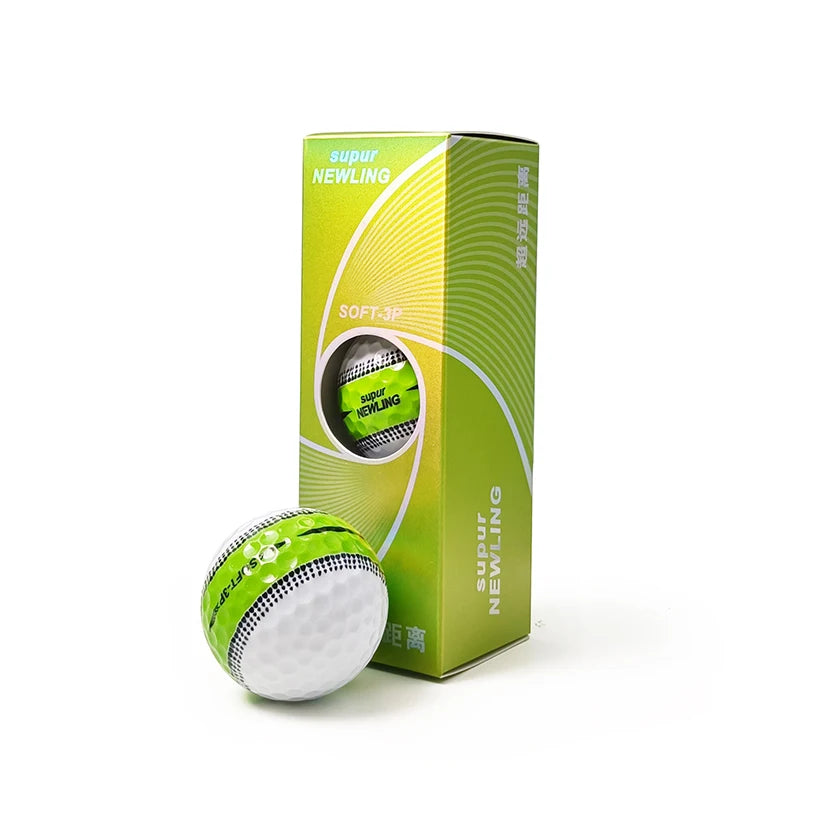 3pcs/box Supur NEWNING Golf Games Ball Three layer Ball for Professional Competition Game Gift for Golfers 4 Colors
