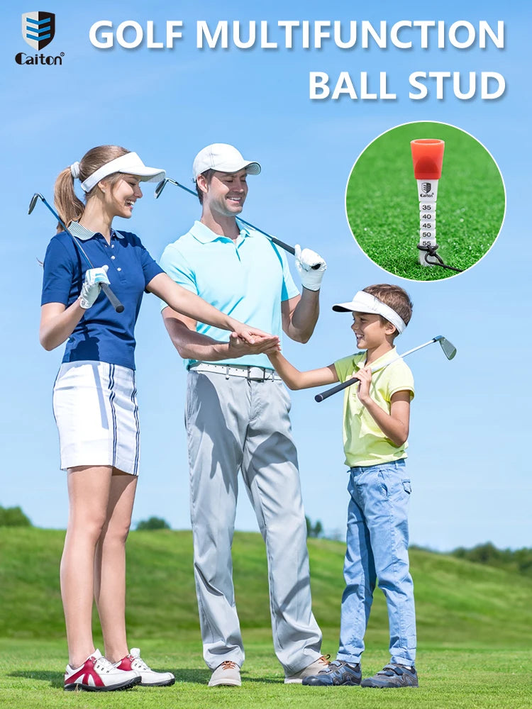 Caiton Cdjustable Golf Tee, Easy Tee, Excellent Durability And Multi-Function, Adjustable Height in 35-55mm/2.17inMulticolor Opt