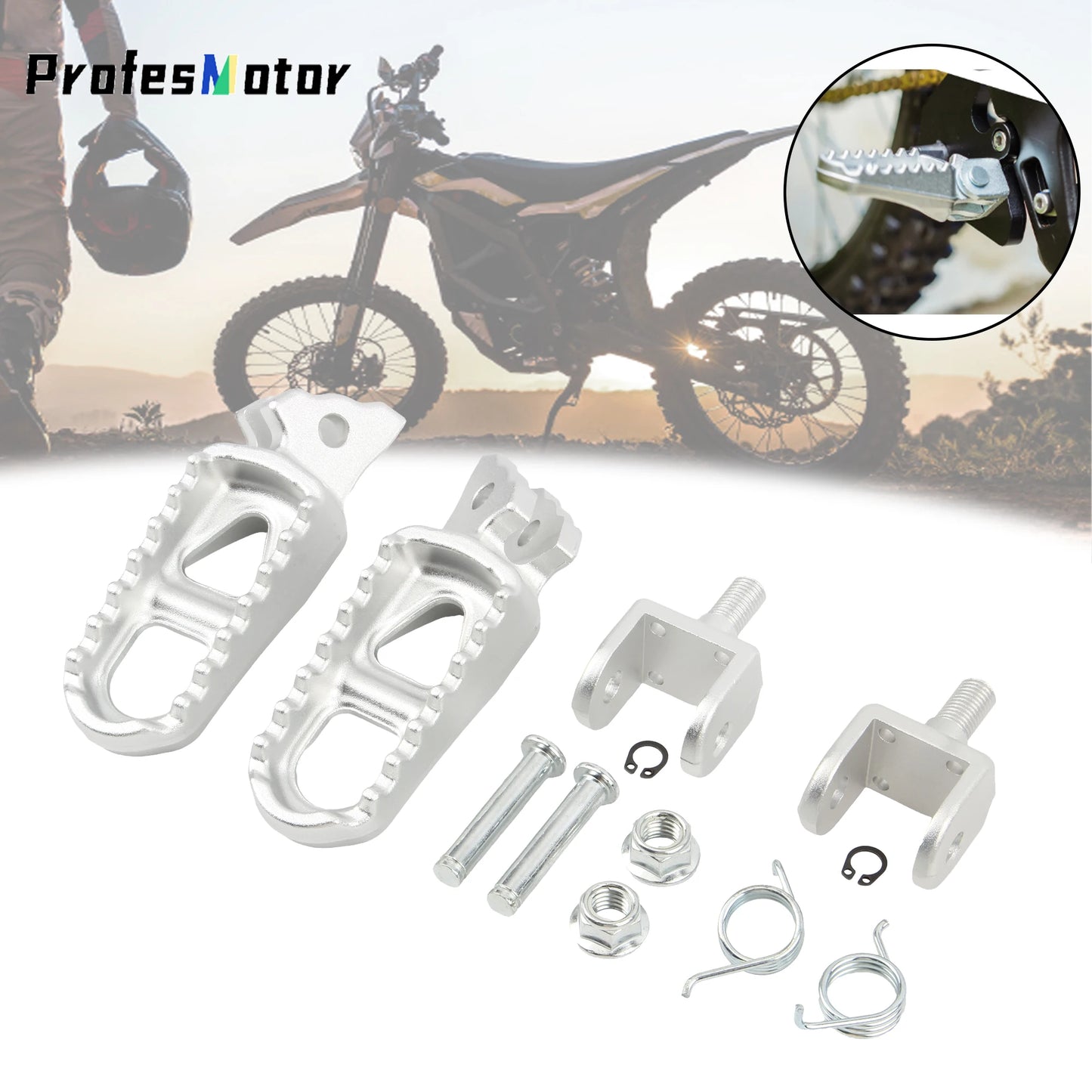 For Surron Accessories Motocross Motorcycle Aluminum Rests Pedals Footpegs Foot Pegs Bracket For Sur-Ron Light Bee X S