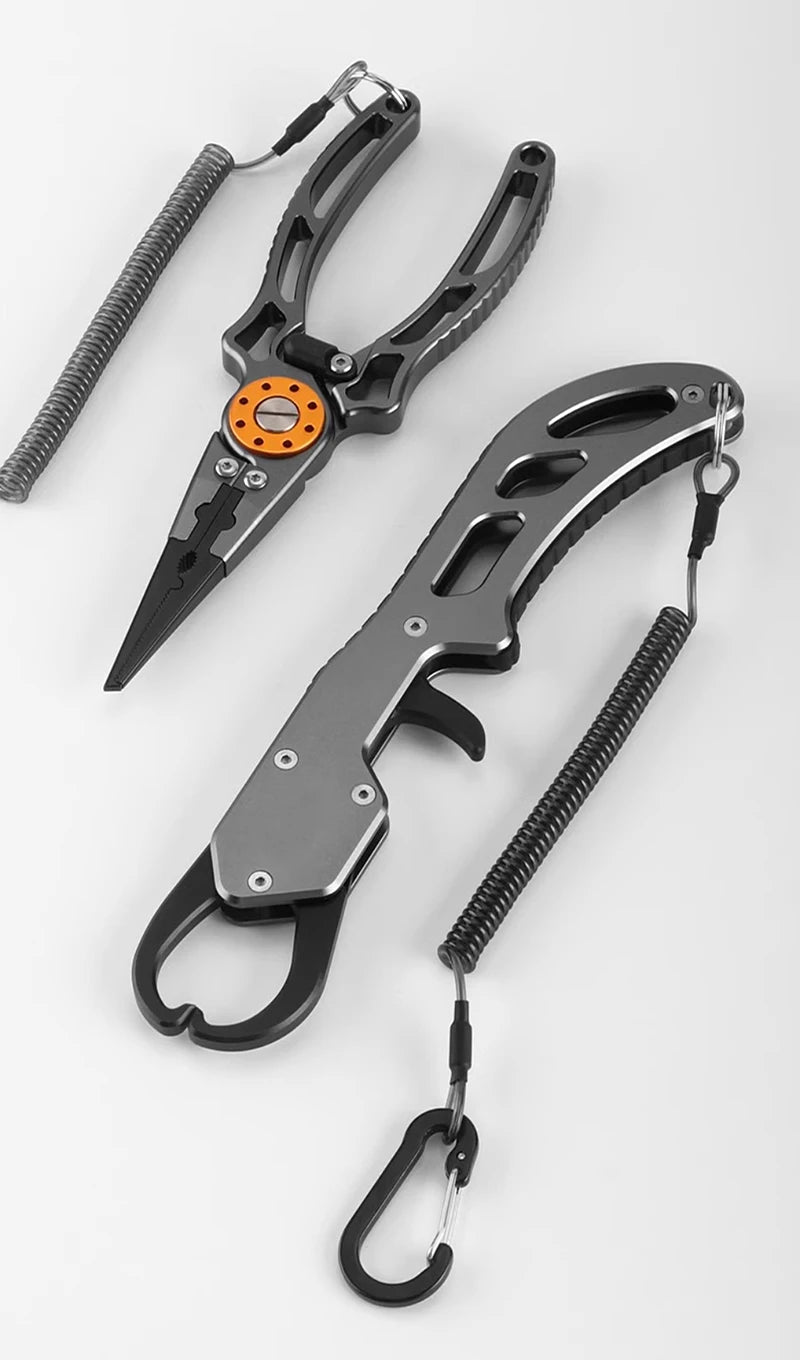 Shawto Titanium Coating Stainless Steel Fishing Scissor Plier Cut PE Braid Line Cutter Plies Carp Fishing Accessories Tools