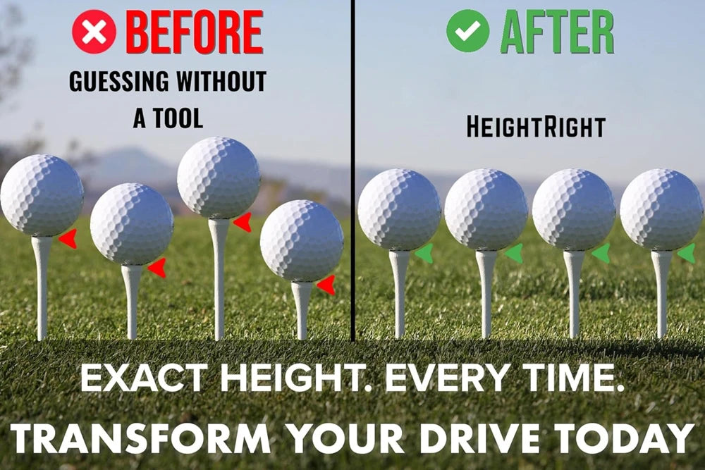 Adjustable Golf Tee Height Tool Precision Tee Height Setter for Consistent Swings, Durable Design, Easy-to-Use Golf Training Aid