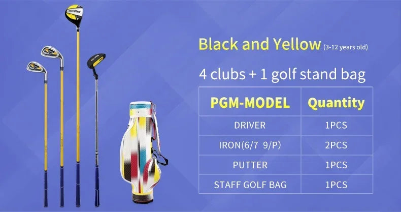 PGM JRTG004 Children's Golf Club 3-12 Age Boys And Girls Kids Sets Beginner Exercise Kit