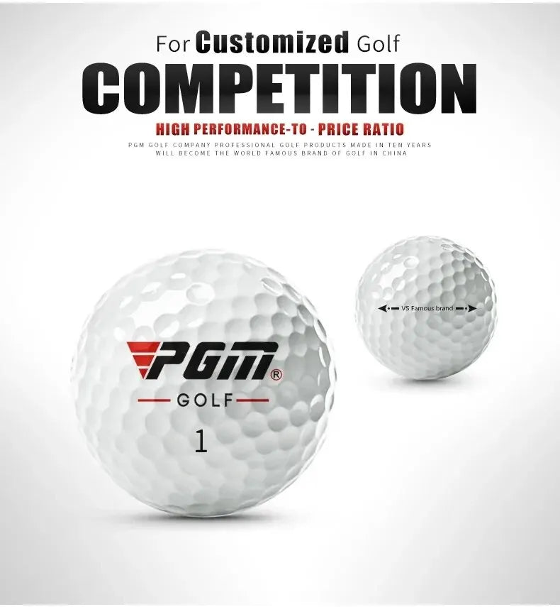 PGM Hardness Golf Practice Balls Outdoor Sport Driving Range Lightweight Synthetic Rubber Golf Three-Layer Competition Balls Set