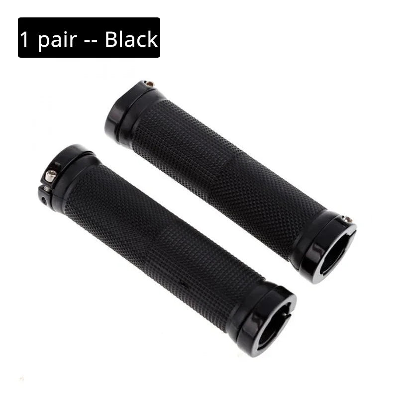 Bicycle Handle Bar Grips Road Mountain Bike Rubber Handlebar Grips MTB Alloy Bilateral Lock Non-slip Grips Cycling Accessories