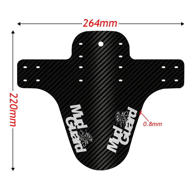 2Pcs Mountain Bike Mudguard 3D Carbon Fiber Twill MTB Fender Front/Rear Tire Wheel Universal Suitable For Disc Brake Bicycle