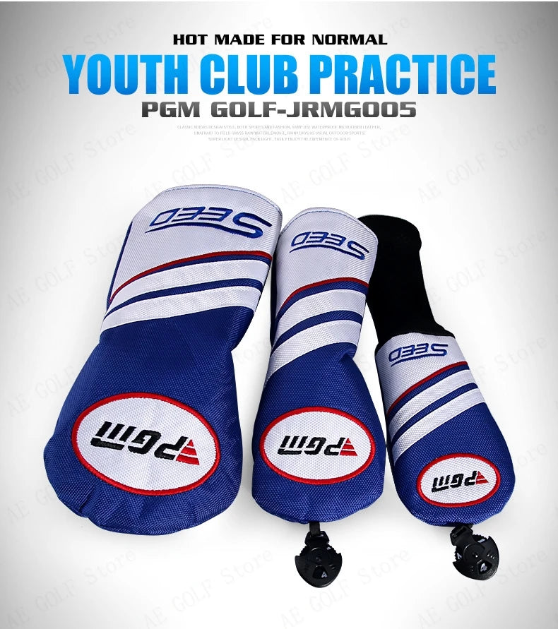PGM child Golf Club Sets kids Learning Iron Carbon Putter Headcover Bracket Bag 120-165cm Height Boy Kids Junior Clubs JRTG005