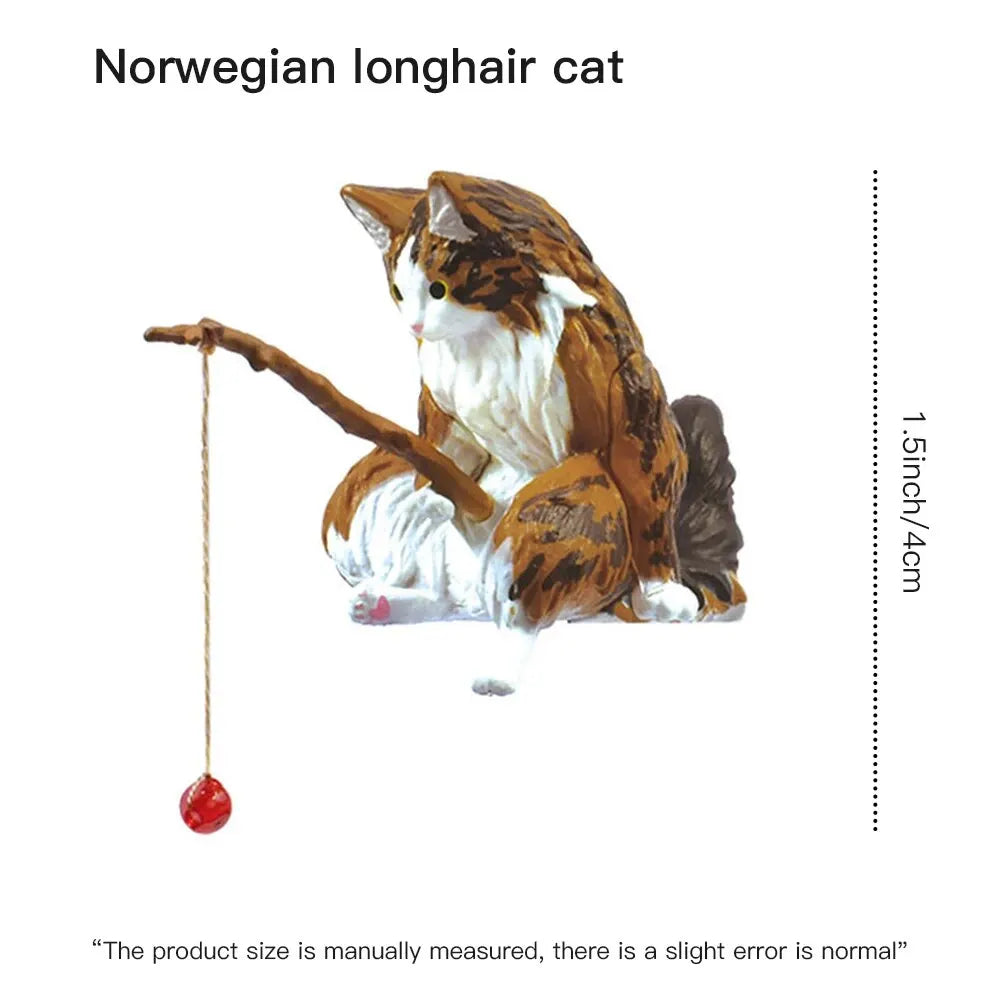 Fish Tank Fishing Cat Hanging Creative Landscape Office Ornaments Fishing Fun Mini Decorative Micro-Landscape