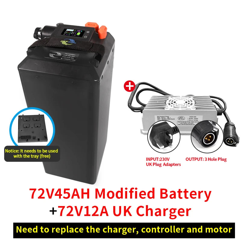 For Light Bee X 60V 72V Rebulit Battery Large Capacity Direct Replacement Motorcycles Off-road Dirtbike