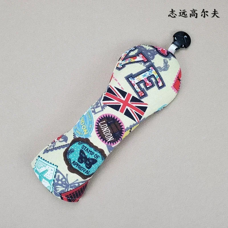 Color printed Universal Golf Club Driver fairway wood UT putter head cap Club protective cover tarp, free shipping