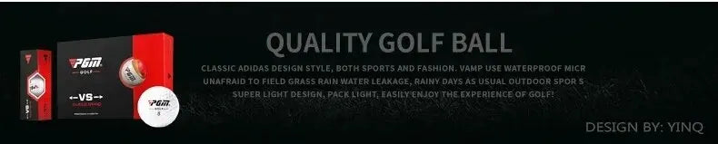 PGM Hardness Golf Practice Balls Outdoor Sport Driving Range Lightweight Synthetic Rubber Golf Three-Layer Competition Balls Set