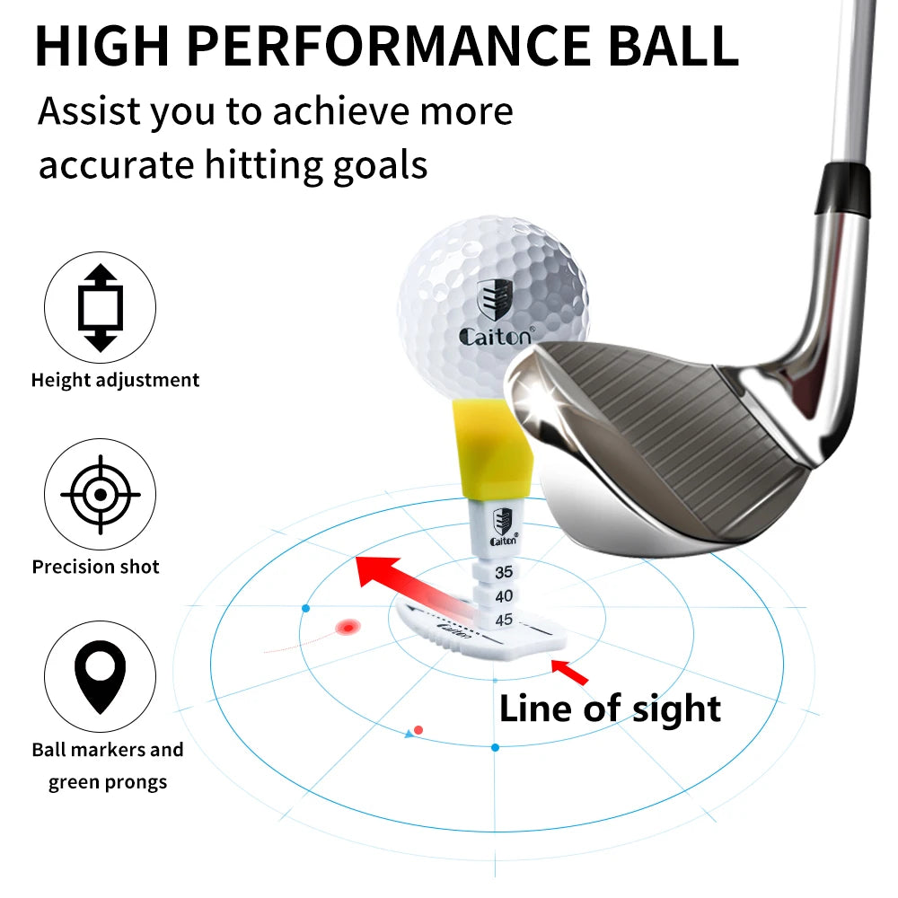 Caiton Cdjustable Golf Tee, Easy Tee, Excellent Durability And Multi-Function, Adjustable Height in 35-55mm/2.17inMulticolor Opt