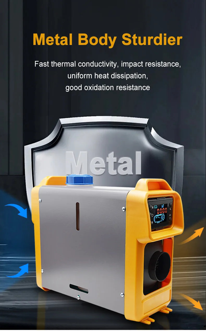2KW Car Heater Diesel Air Heater 12V/24V /220V With Silencer Remote Control Truck Boat Bus RV Trailer Air Diesel Parking Heater