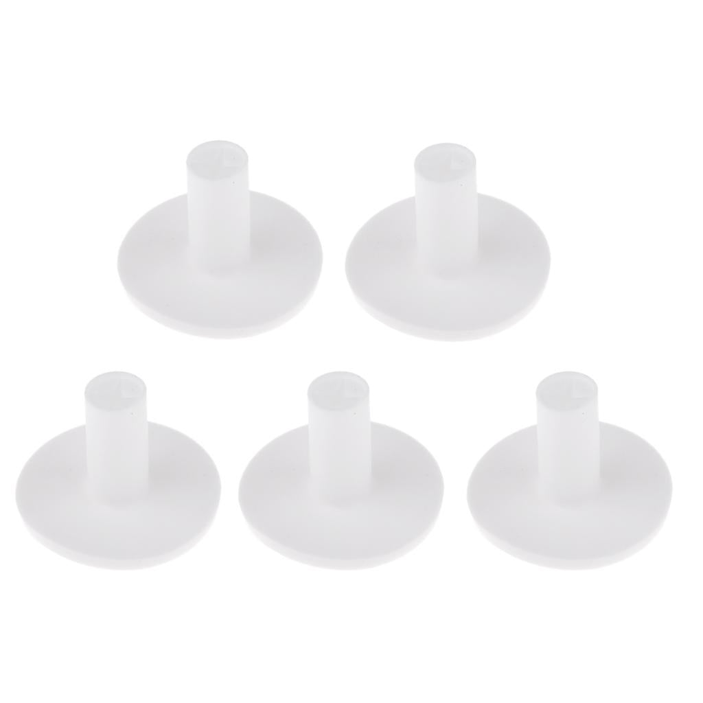 5Pcs/Pack Rubber Golf Tees Holder Golf Tee Driving Range Practice Mat 35mm Durable Golfer Accessories Training Tool - White