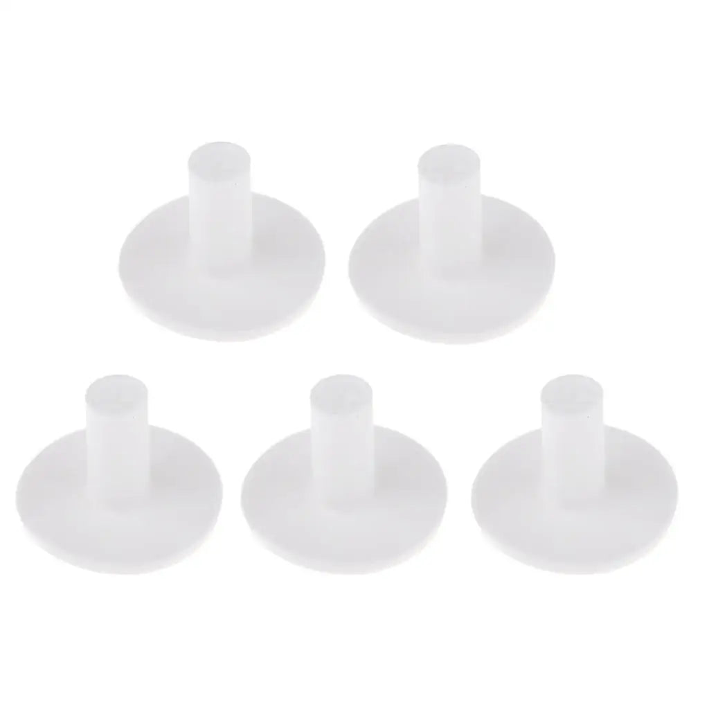 5Pcs/Pack Rubber Golf Tees Holder Golf Tee Driving Range Practice Mat 35mm Durable Golfer Accessories Training Tool - White