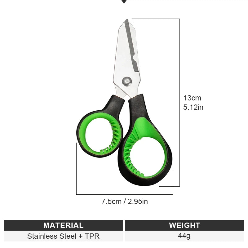 Shawto Titanium Coating Stainless Steel Fishing Scissor Plier Cut PE Braid Line Cutter Plies Carp Fishing Accessories Tools