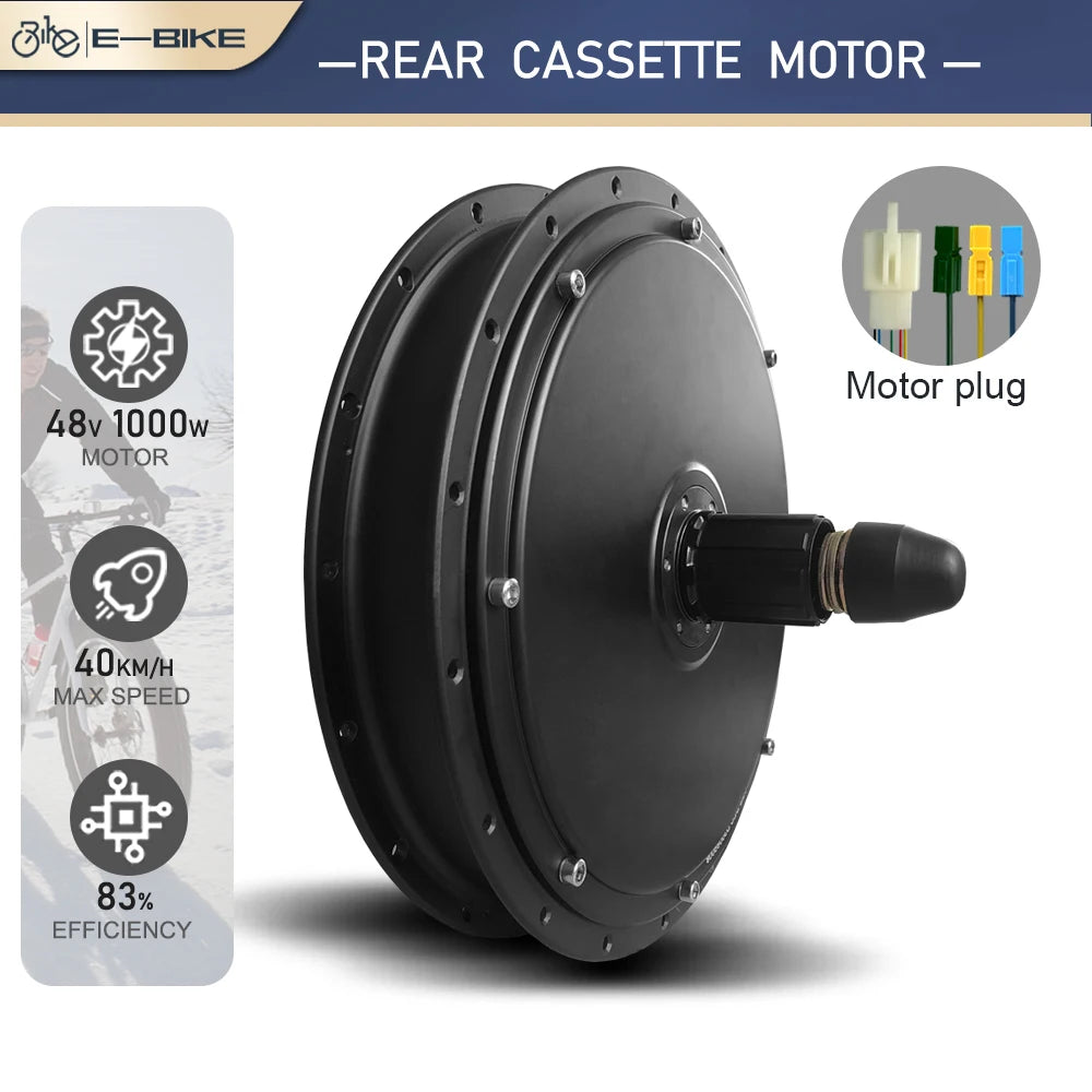 Electric Bike Motor 48V 2000W/1000W/1500W Brushless Non-gear Hub Motor for Ebike Conversion KIt and Scooter