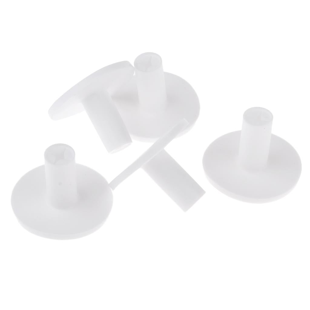 5Pcs/Pack Rubber Golf Tees Holder Golf Tee Driving Range Practice Mat 35mm Durable Golfer Accessories Training Tool - White
