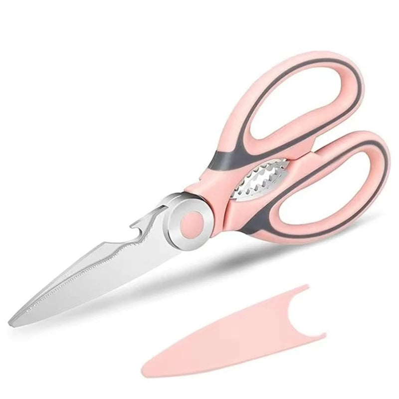 Multifunctional kitchen scissors Household fish cutting meat scissors Stainless steel scissors Kitchen Gadgets Utility