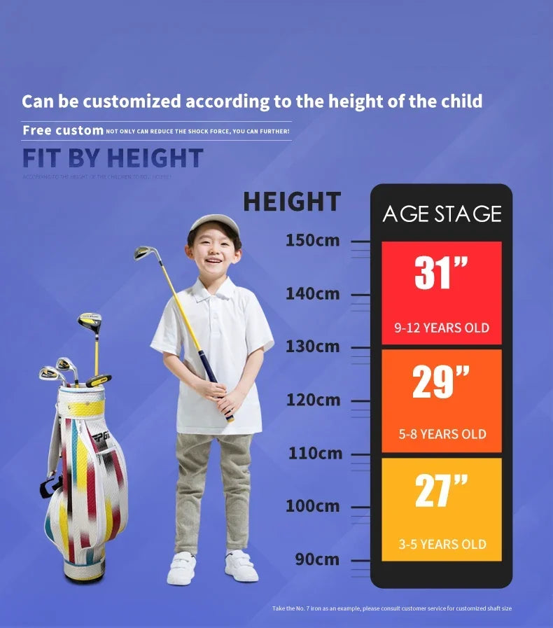 PGM JRTG004 Children's Golf Club 3-12 Age Boys And Girls Kids Sets Beginner Exercise Kit