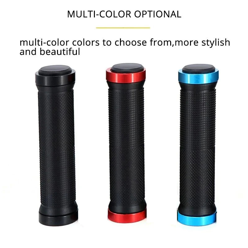Bicycle Handle Bar Grips Road Mountain Bike Rubber Handlebar Grips MTB Alloy Bilateral Lock Non-slip Grips Cycling Accessories