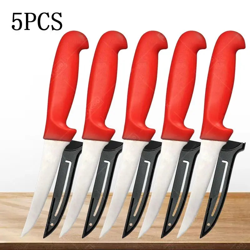 Stainless Steel Skinning Carving Knife Kitchen Boning Knife Meat Butcher Cleaver Utility Slicing Fish Vegetable Fruit Knives