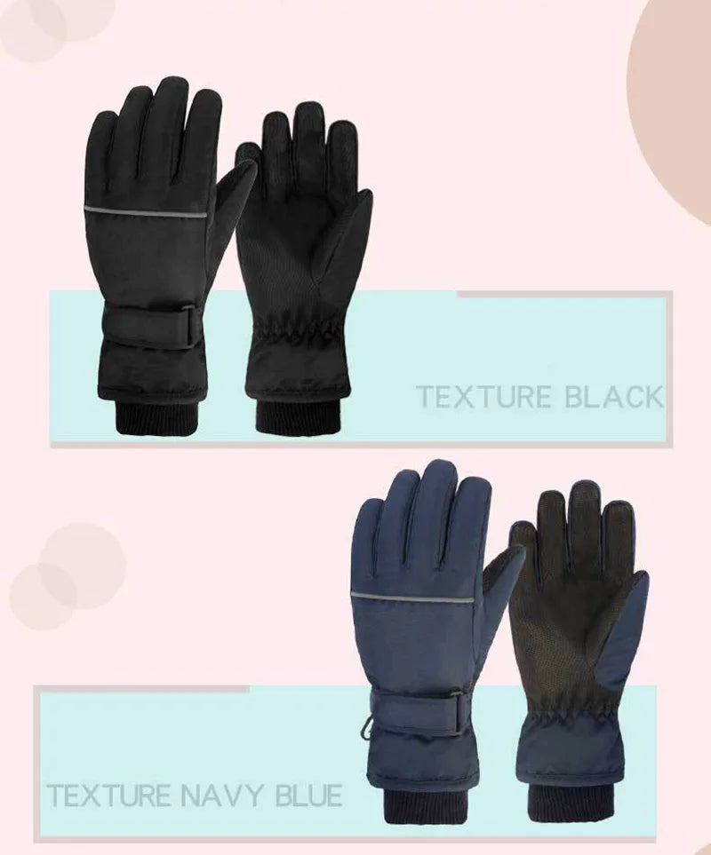 High Quality Kids Ski Gloves Winter Snowboard Snow Children Glove for Boys Girl Waterproof Thicken Mittens Keep Finger Warm 2023