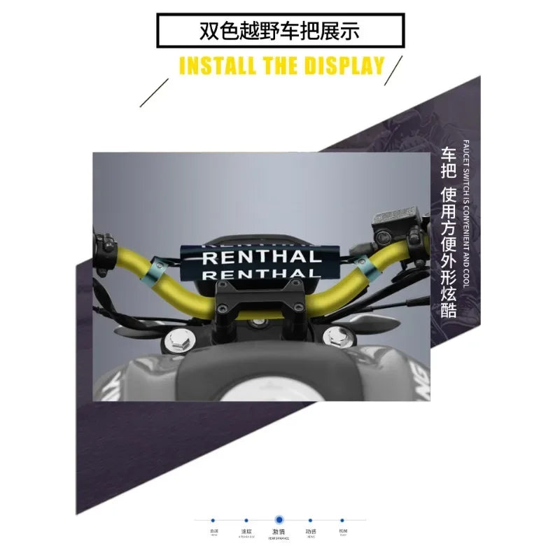Motorcycle Surron Elfbar Handlebar CNC for RANTHAL Pitbike Grіpsi Most Bikes Classic Handle Bar Accessories