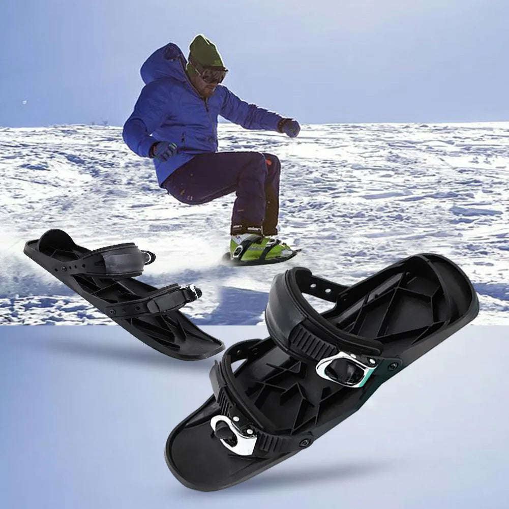 Mini Short Ski Skates Skis Boots High Quality Skating Ski Shoes Portable Short Shoe Snowblades for Winter Outdoor Sports