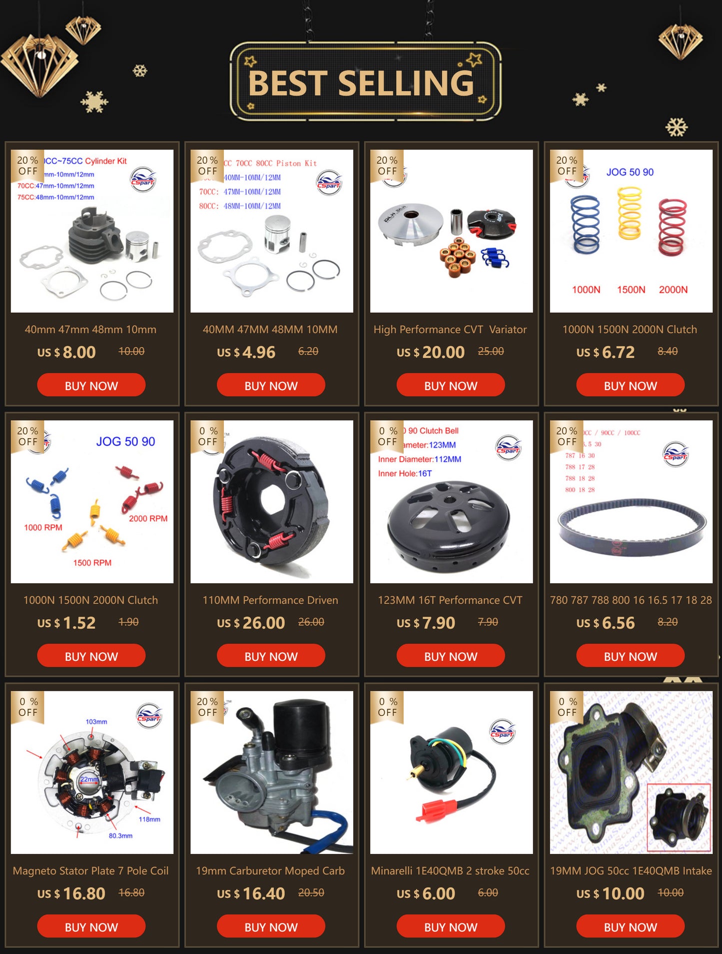1000N 1500N 2000N Clutch Small Spring JOG BWS ZUMA AXIS AEROX NEOs Vino MBK Minarelli 50CC 100CC ATV Buggy Go Kart Scooter