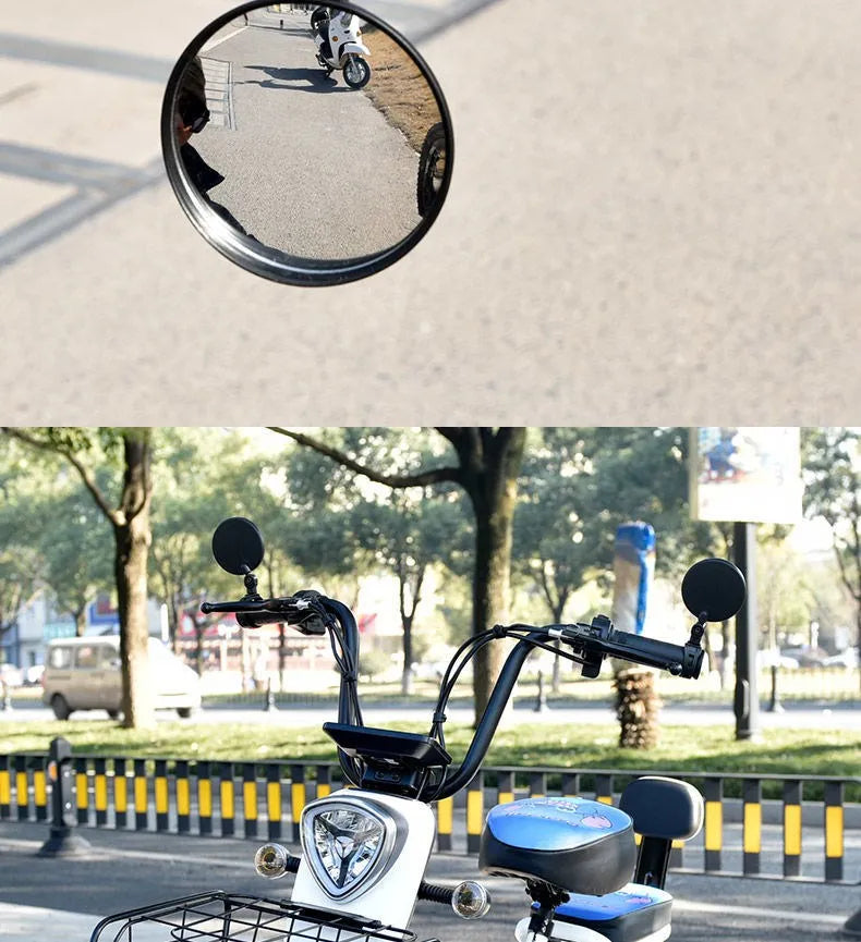 2PCS Bicycle Rearview Mirror 360 Degree Adjustable Rotatable Universal Cycling Handlebar Rear View Mirrors for MTB Road Bike