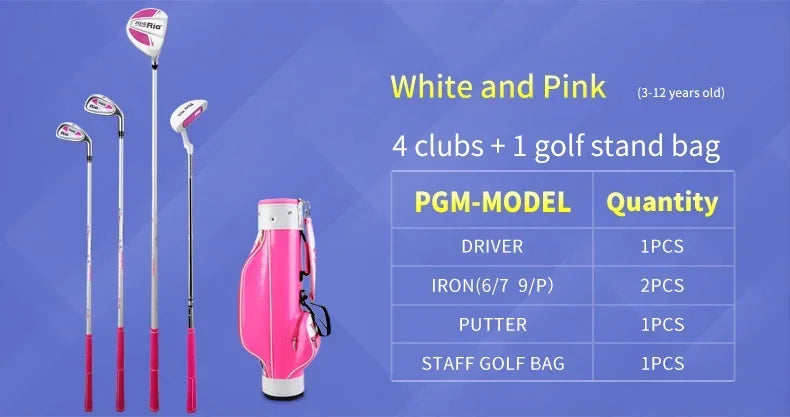 PGM JRTG004 Children's Golf Club 3-12 Age Boys And Girls Kids Sets Beginner Exercise Kit