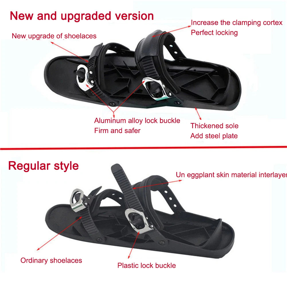 Mini Short Ski Skates Skis Boots High Quality Skating Ski Shoes Portable Short Shoe Snowblades for Winter Outdoor Sports