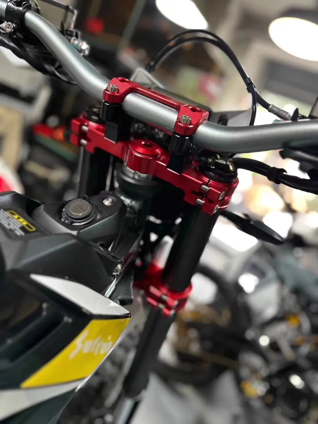 SURRON Ultra bee Mod Handlebar Riser Mount Clamps for Sur-ron Ultra Bee UB Modified Tap Handle Raise Retaining Gland