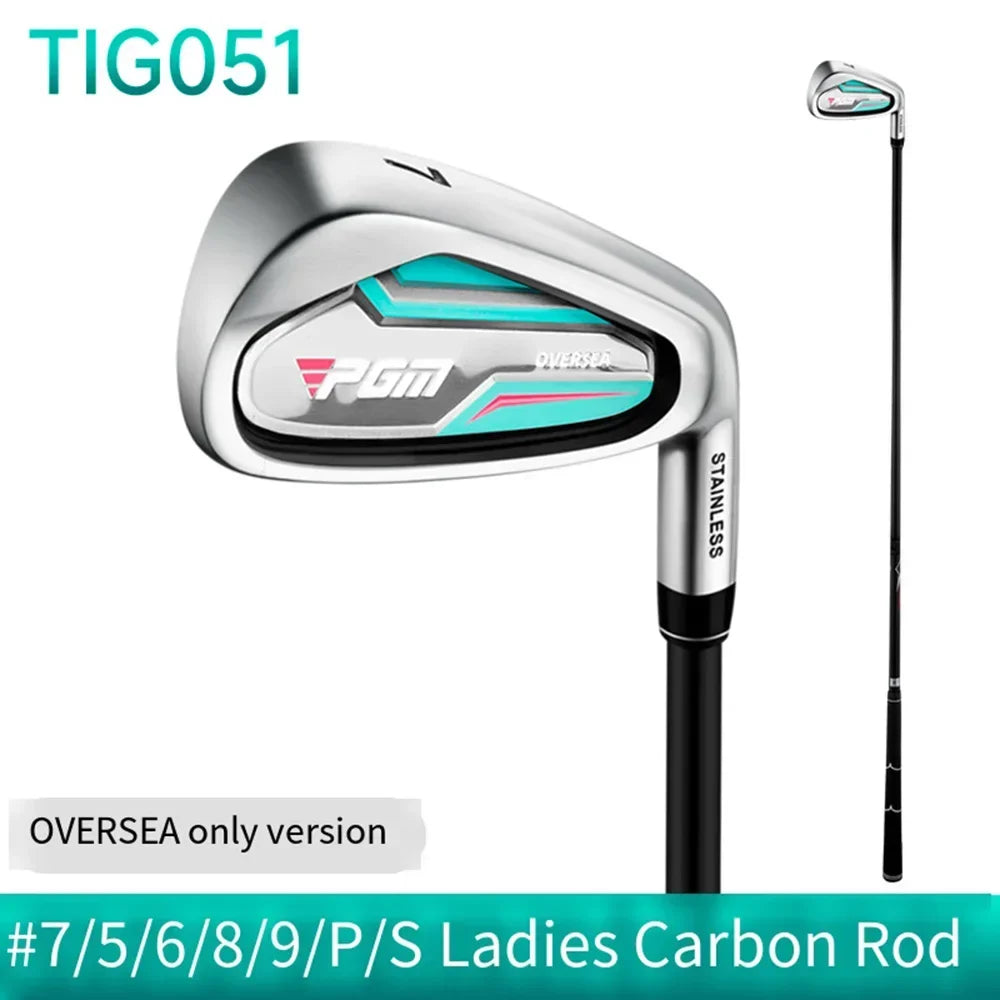 PGM Golf Clubs TIG051,Men Women Right Handed Training Clubs,#5/6/7/8/9/P/S IRON Stainless Steel Low Center of Gravity Pole
