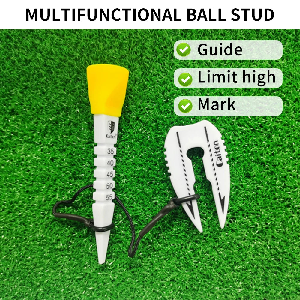 Caiton Cdjustable Golf Tee, Easy Tee, Excellent Durability And Multi-Function, Adjustable Height in 35-55mm/2.17inMulticolor Opt