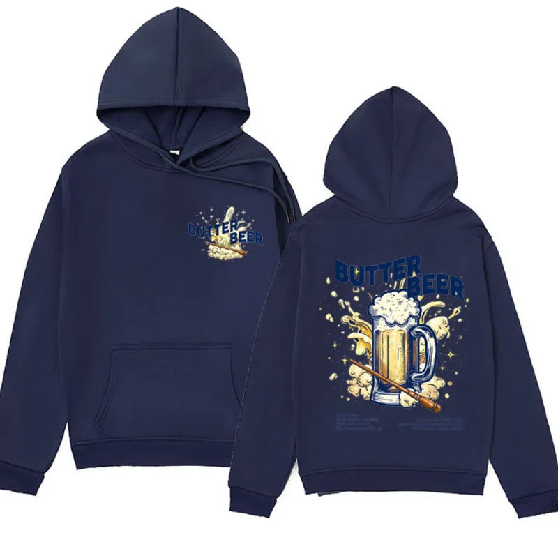 BUTTER BEER Unisex Hoodies Wizard World Drink Themed Gift Sweatshirts Fashion Oversized Streetwear Hoodie Men Fleece Pullover