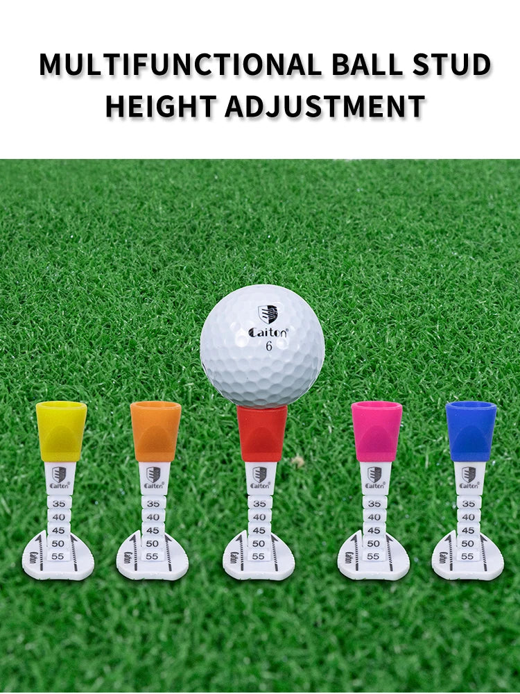 Caiton Cdjustable Golf Tee, Easy Tee, Excellent Durability And Multi-Function, Adjustable Height in 35-55mm/2.17inMulticolor Opt