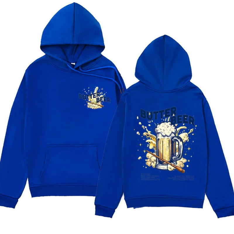 BUTTER BEER Unisex Hoodies Wizard World Drink Themed Gift Sweatshirts Fashion Oversized Streetwear Hoodie Men Fleece Pullover