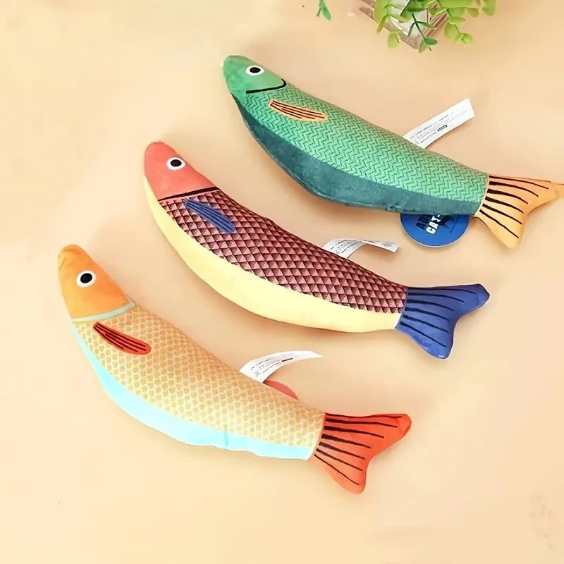 Cat Toy 3D Simulation Fish Catnip Toys Interactive Plush Kitten Cat Toy Pet Chew Bite Toys For Cats Pillowfish Pet Supplies