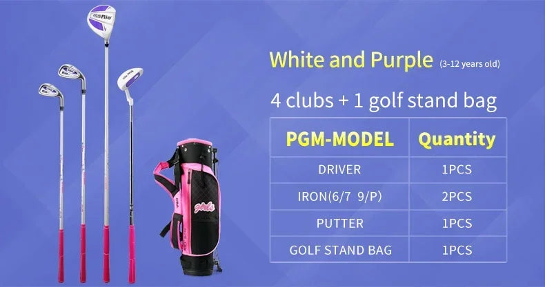 PGM JRTG004 Children's Golf Club 3-12 Age Boys And Girls Kids Sets Beginner Exercise Kit